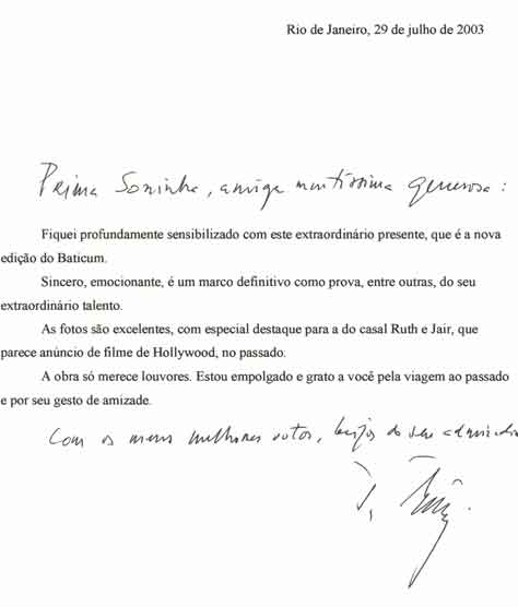 Carta de José Luiz de Magalhães Lins