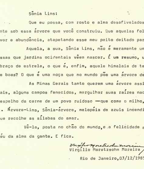Carta de Virgílio Moretzsohn Moreira 
